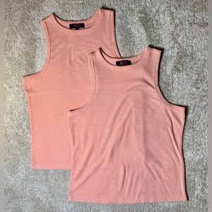2-pack of ribbed sport tank top high neck